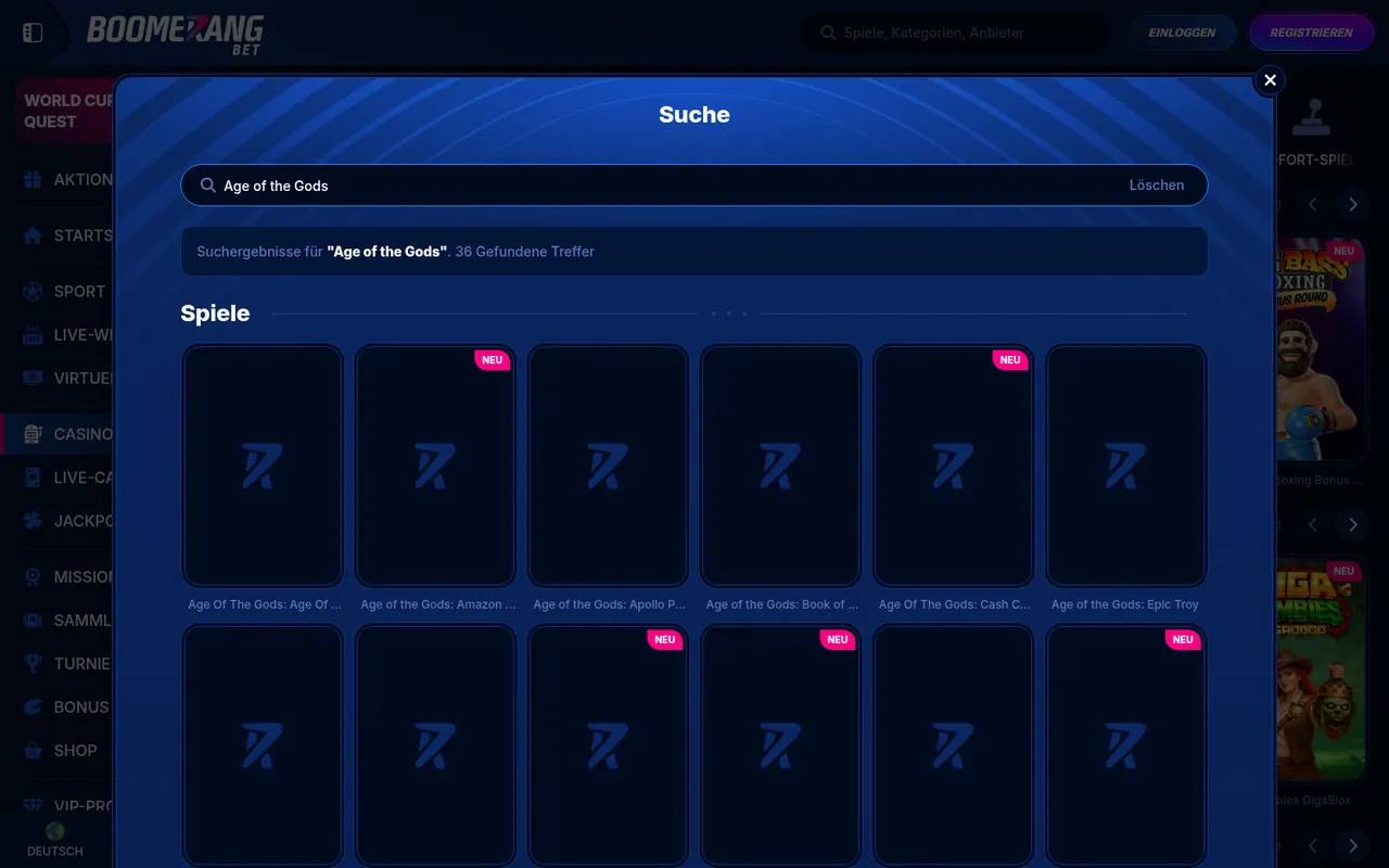 Age of the gods lobby