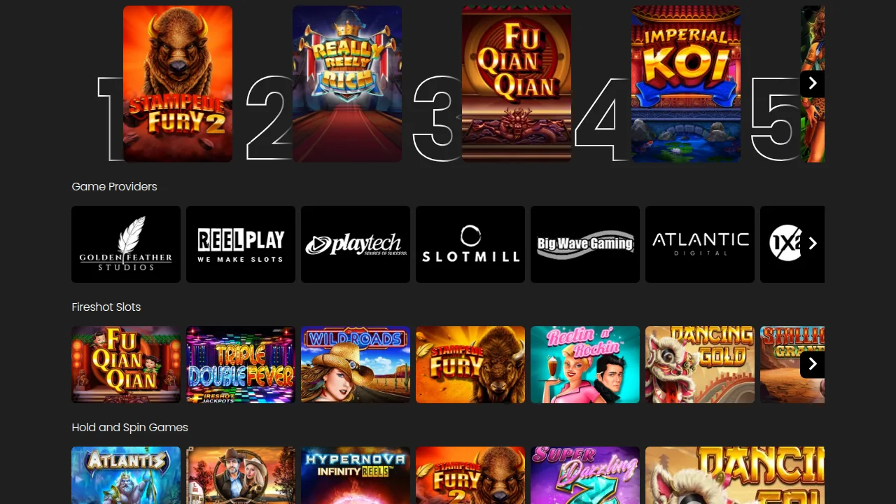 Chumba Casino lobby showing Gold Coins and Sweeps Coins slot games